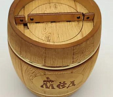 Бочонок для меда Бондарь темный 1кг 