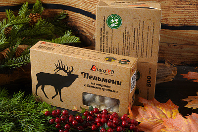 Превью Пельмени из марала с белыми грибами 500 г